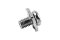 [E] น็อตยึดสายไฟ สแตนเลสชุบนิกเกิ้ล M5x8 mm พร้อมแหวนทรงสี่เหลี่ยม ขนาด 10x10 mm